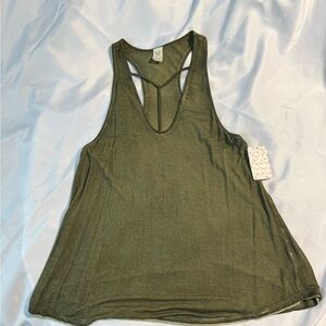 Free People Olive Tank Top